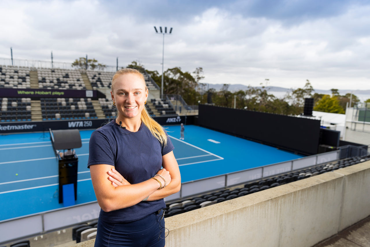 January 9:  Taylah Preston (AUS) is announced as a wildcard for the Hobart International, at The Domain Tennis Centre on Friday, January 9, 2026. Photo by TENNIS AUSTRALIA/RICHARD JUPE