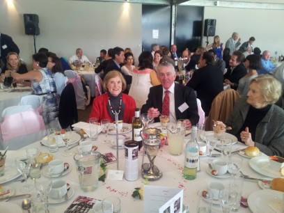 Ken & Wilma Rosewall, with Beryl Collier, at the Luncheon in 2014.