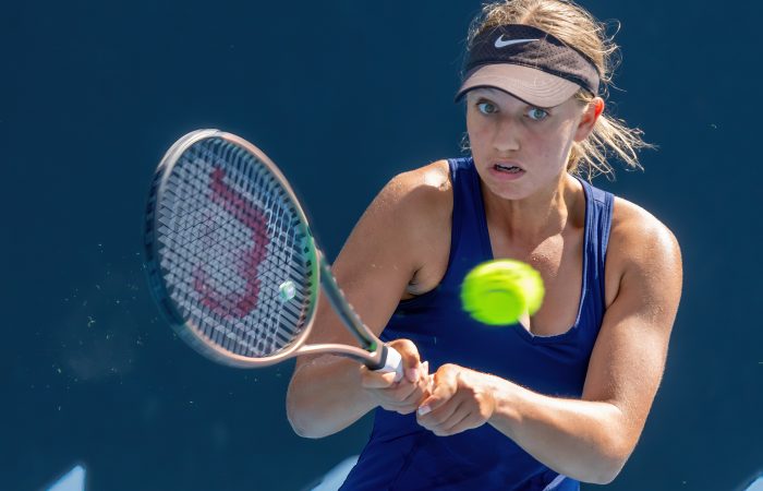 Jizelle SIBAI at the 2023 December Showdown, 14/u,  at Melbourne Park ,14/u, on Sunday, December 3, 2023. Photo by TENNIS AUSTRALIA/ Jay Town