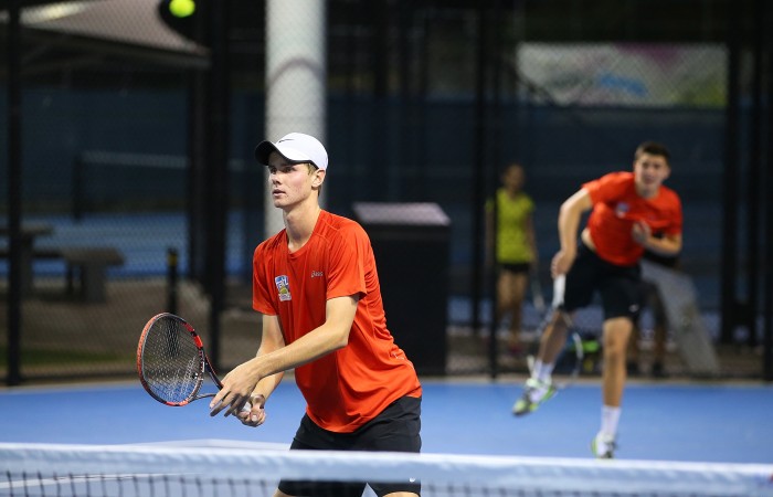 during the Brisbane ATL Conference Round at Queensland Tennis Centre on November 20, 2015 in Brisbane, Australia.
