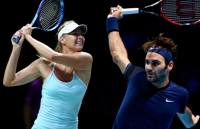 Maria Sharapova (L) and Roger Federer will headline Brisbane International 2016; Getty Images