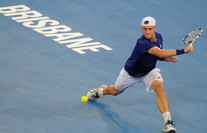 James Duckworth in action at the Brisbane International in January 2015; Getty Images