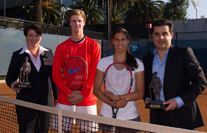 (L-R0 Anne Pahl, Blake Ellis, Jaimee Fourlis and Umit Oraloglu; photo credit Tennis Australia/Elizabeth Xue Bai