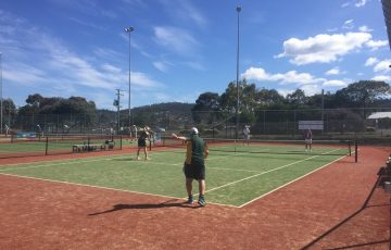 Action from Sunshine Tennis Club's 35+ social tennis day