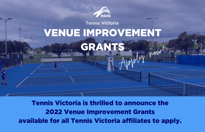 Tennis Victoria Venue Improvement Grants - Apply Now!