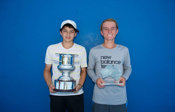 Ken Cavrak (14/U) champion and Tristan Schoolkate (14/U) runner-up