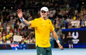 January 1: Alex de Minaur at the United Cup in Sydney on Wednesday, January 1, 2025. Photo by TENNIS AUSTRALIA/ Ben Symons