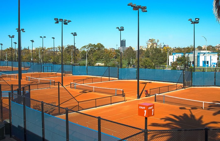 Clay courts, Melbourne Park, 2013. TENNIS AUSTRALIA