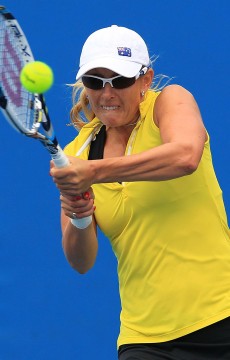 Anastasia Rodionova in action at Australian Open 2015 qualifying; Getty Images