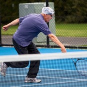 17th of March 2011. Rob Kilderry enjoys a Cardio Tennis session at the Australian Tennis Conference. Mark Riedy.