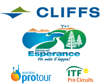 Cliffs Esperance Tennis International logos