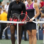 Stosur and Williams pose for pre-match photos