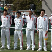 The Chinese Davis Cup team at the Davis Cup Opening Ceremony: Darren Pearce 