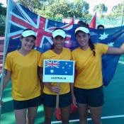 (L-R) Kimberly Birrell, Priscilla Hon and Sara Tomic at the World Junior Tennis Competition; Anthony Richardson