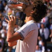 Kuerten cemented his legacy as a claycourt great with his third title at Roland Garros in 2001, defeating Spaniard Alex Corretja in the final; Getty Images