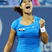 Li Na was thrilled to clinch victory over Venus Williams in the semifinals, sending her into her second straight Premier hardcourt final after reaching the Montreal decider the previous week; Getty Images