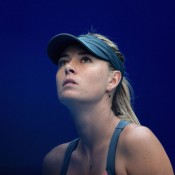 Maria Sharapova in action against Li Na in the semifinals of the China Open in Beijing; Getty Images