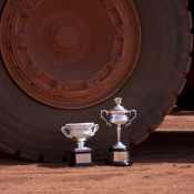 The Australian Open trophies at Pacific Aluminium Gove in the Northern Territory; Tennis Australia
