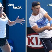 Optus 18s Australian Championships: Azra Hadzic (left) and Luke Saville. 