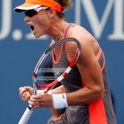 Sam Stosur was a picture of intensity during her quarterfinal battle against top seed Victoria Azarenka, widely regarded as the best women's match of the US Open in 2012; Getty Images for USTA