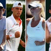 (L-R) JP Smith, James Duckworth, Sacha Jones and Jarmila Gajdosova have been awarded the final discretionary wildcards into Australian Open 2013; Getty Images