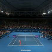General view of play during Sam Stosur of Australia against Sofia Arvidsson of Sweden during day two of the Brisbane International at Pat Rafter Arena on December 31, 2012 in Brisbane, Australia; Getty Images
