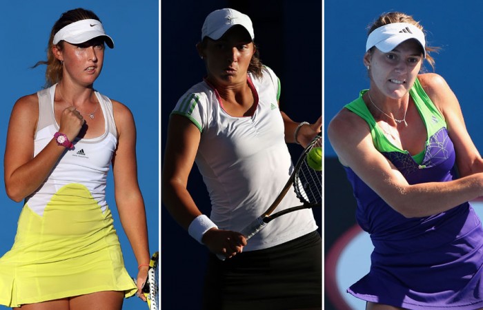 (L-R) Storm Sanders, Viktorija Rajicic and Azra Hadzic each enjoyed impressive rises in the latest edition of the WTA rankings; Getty Images