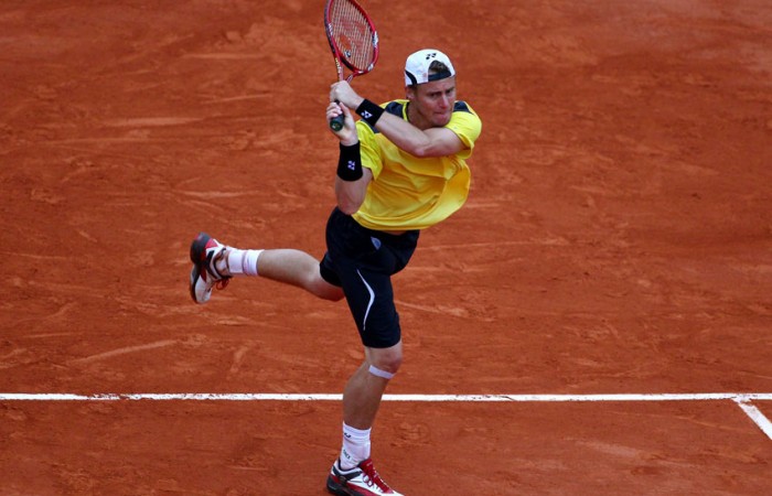 Lleyton Hewitt, an exponent of percentage tennis, in action at Roland Garros; Getty Images