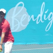 Jacob Grills in action at the Bendigo Pro Tour event in 2012; Tennis Australia