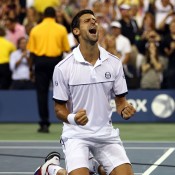 Novak Djokovic, seen here celebrating his 2011 US Open victory over Rafael Nadal, was at the zenith of his powers that year; the Serb went undefeated in his first 41 matches of the season, and through the end of the US Open - his third major title for the year - he'd gone an incredible 64-2. He finished 2011 with a win loss record of 70-6; Getty Images