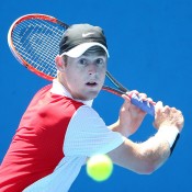 Luke Saville in action at the Australian Open 2016 Play-off; Getty Images