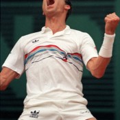 Ivan Lendl, seen here celebrating his Roland Garros victory of 1987, finished the 1985, 1986, 1987 seasons ranked No.1, and again finished the year in top spot in 1989; Getty Images