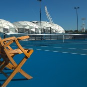 2nd of May 2013. HDR composite image of plexicushion courts at the National Tennis Centre with AAMI Park in background. EDITORS NOTE: Individual frames available. Mark Riedy.