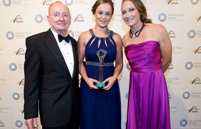 Rod Laver, Ash Barty and Sam Stosur, Newcombe Medal, Australian Tennis Awards 2013. XUE BAI