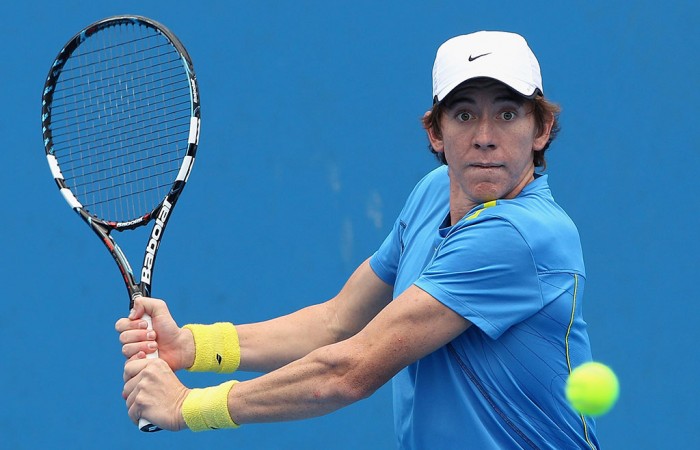 JP Smith, AO Play-off, Melbourne Park, 2013. GETTY IMAGES