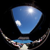 MELBOURNE, AUSTRALIA - JANUARY 21:  A general view of action at Rod Laver Arena during day nine of the 2014 Australian Open at Melbourne Park on January 21, 2014 in Melbourne, Australia.  (Photo by Quinn Rooney/Getty Images)