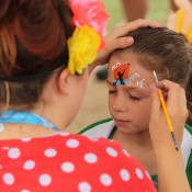  A young girl has her face painted during Kids Tennis Day ahead of the 2014 Australian Open at Melbourne Park on January 11, 2014 in Melbourne, Australia.  (Photo by Graham Denholm/Getty Images)