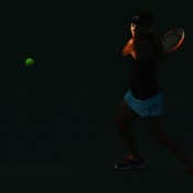 Casey Dellacqua in action during her three-set third round loss to 29th seed Venus Williams at the Sony Open in Miami; Getty Images