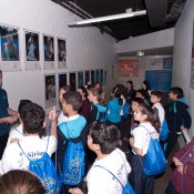 School students take a tour of Melbourne Park as part of the Gallipoli Youth Cup's School Commemoration Program; Elizabeth Xue-Bai