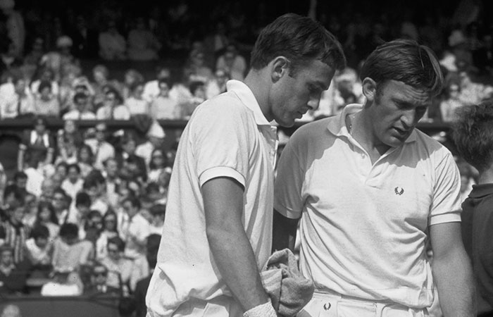 John Newcombe (left) and Tony Roche, Wimbledon. GETTY IMAGES