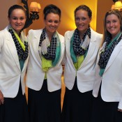 Australia's Fed Cup team of (L-R) Ash Barty, Casey Dellacqua, Sam Stosur and Storm Sanders; CHRIS HYDE/GETTY IMAGES