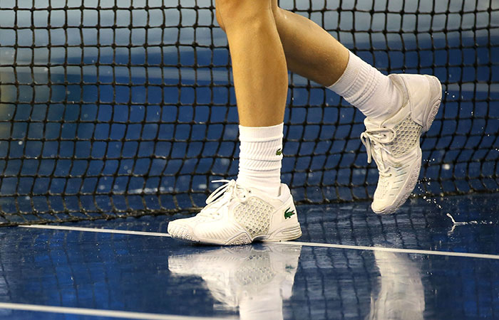 Rain falls at Australian Open 2014, Melbourne Park, Melbourne. GETTY IMAGES