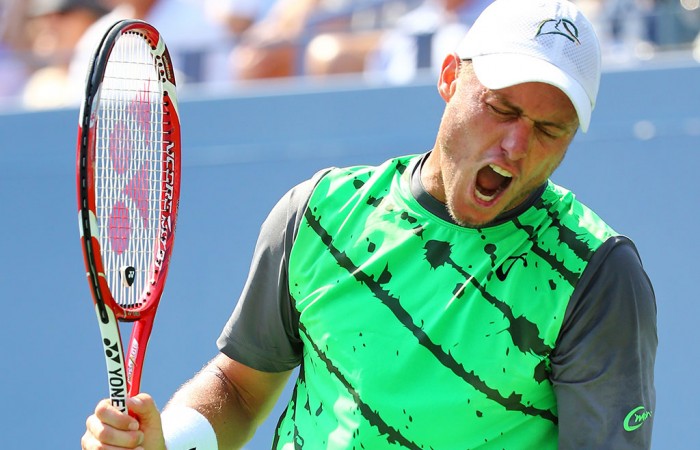 Lleyton Hewitt reacts during his first round loss to No.6 seed Tomas Berdych at the US Open; Getty Images Lleyton Hewitt reacts during his first round loss to No.6 seed Tomas Berdych at the US Open; Getty Images
