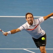 Paul Hanley in action at Australian Open 2014; Getty Images