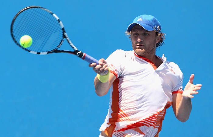 Matt Reid in action during the Australian Open 2014 qualifying event; Getty Images