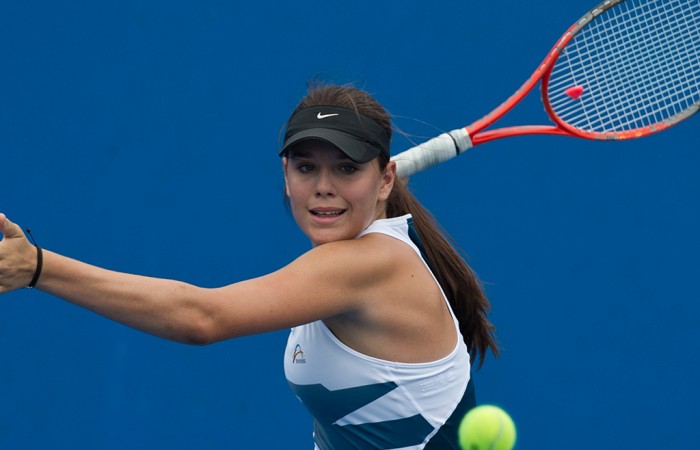 Aleksa Cveticanin in action during the 2014 16/u Australian Championships; Elizabeth Xue Bai