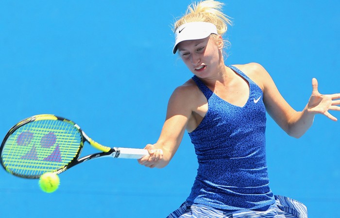 Daria Gavrilova in action during the Australian Open 2015 Play-off; Getty Images