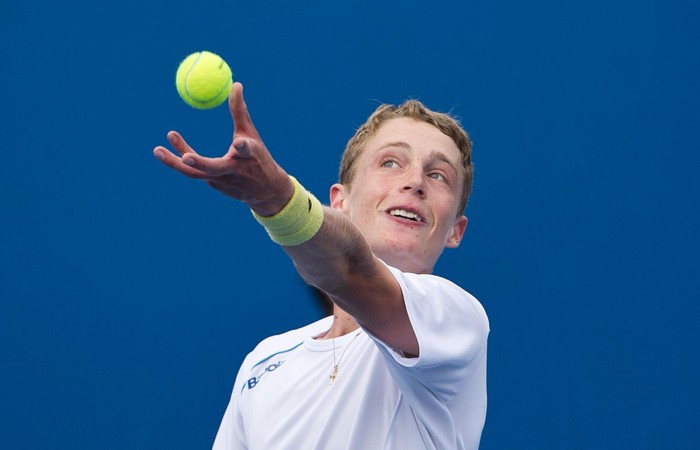 Marc Polmans needed his best tennis to book a place in the 18/u Australian Championships; Elizabeth Xue Bai