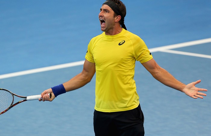  Marinko Matosevic of Australia in action at the 2015 Brisbane International.  (Photo by Chris Hyde/Getty Images)