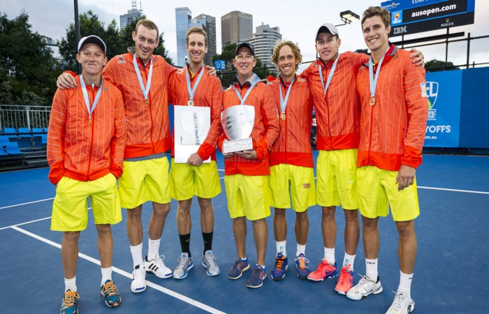 Melbourne, AUSTRALIA. 27th January 2015. Asia Pacific Tennis League at Melbourne Park.